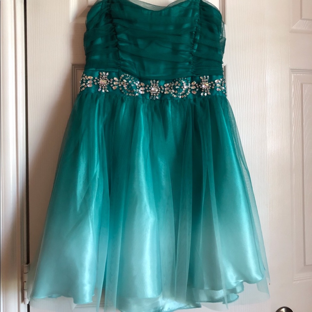 B.Darlin Jade/Mint Prom Dress